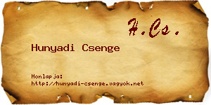 Hunyadi Csenge névjegykártya